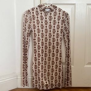 Mini long sleeve dress